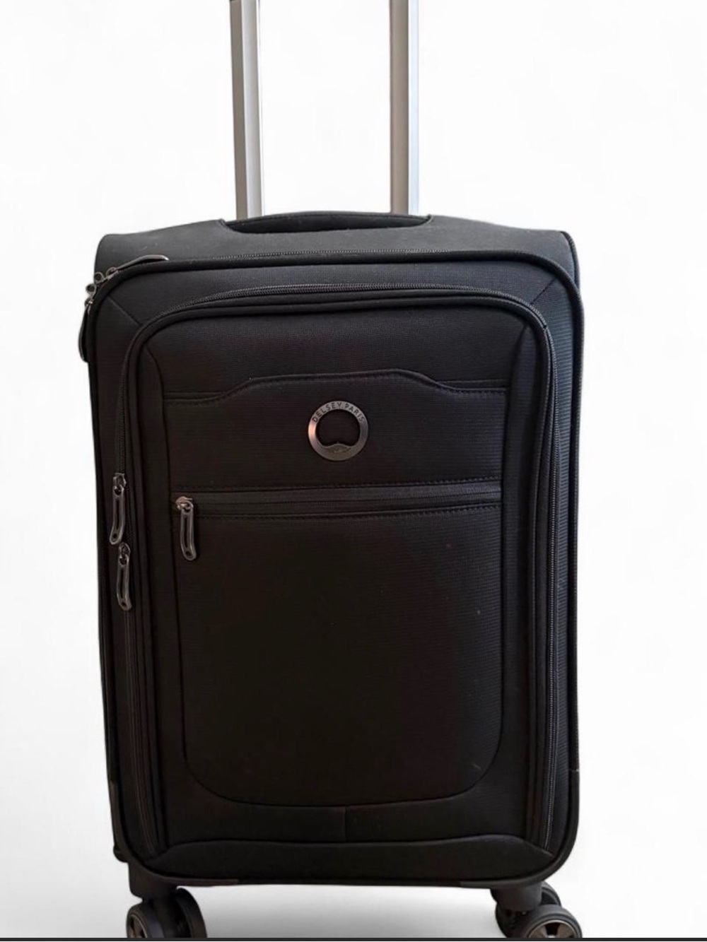 Delsey Paris Black soft-side Carry-On Spinner luggage 22”